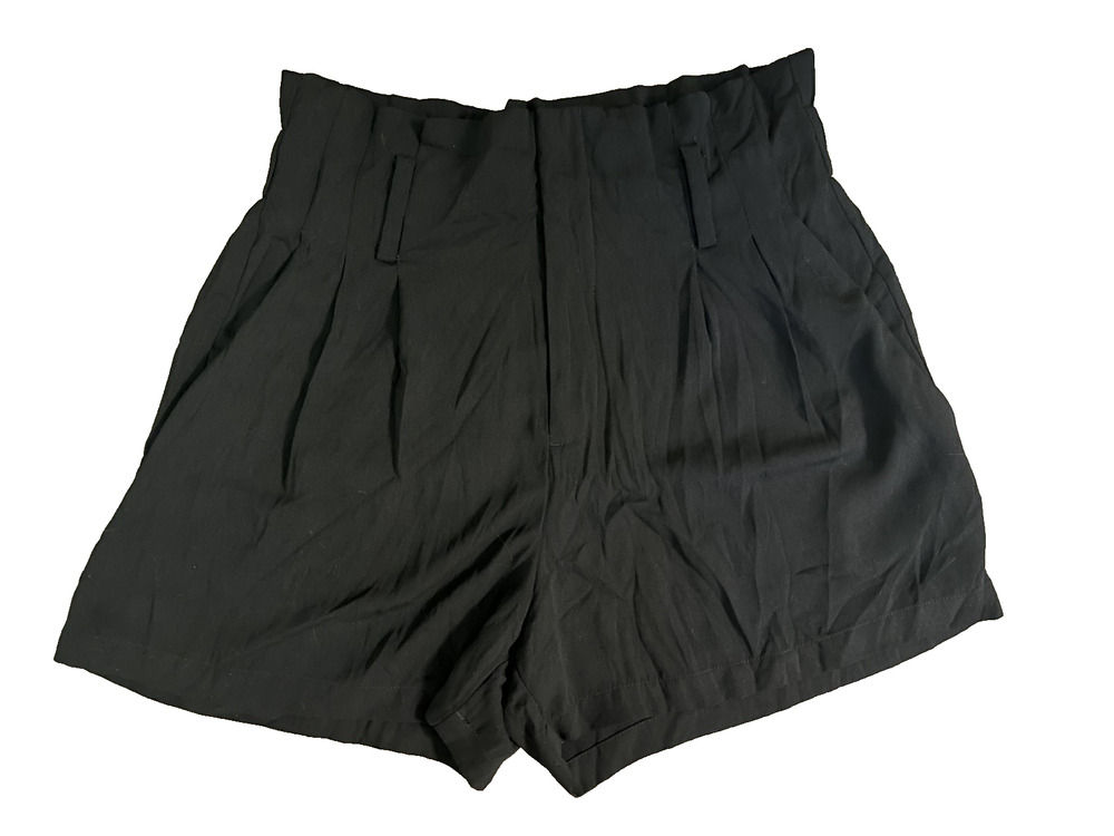 Women's A New Day Size Medium Black Stretchy Shorts Pockets Belt Loops Boho
